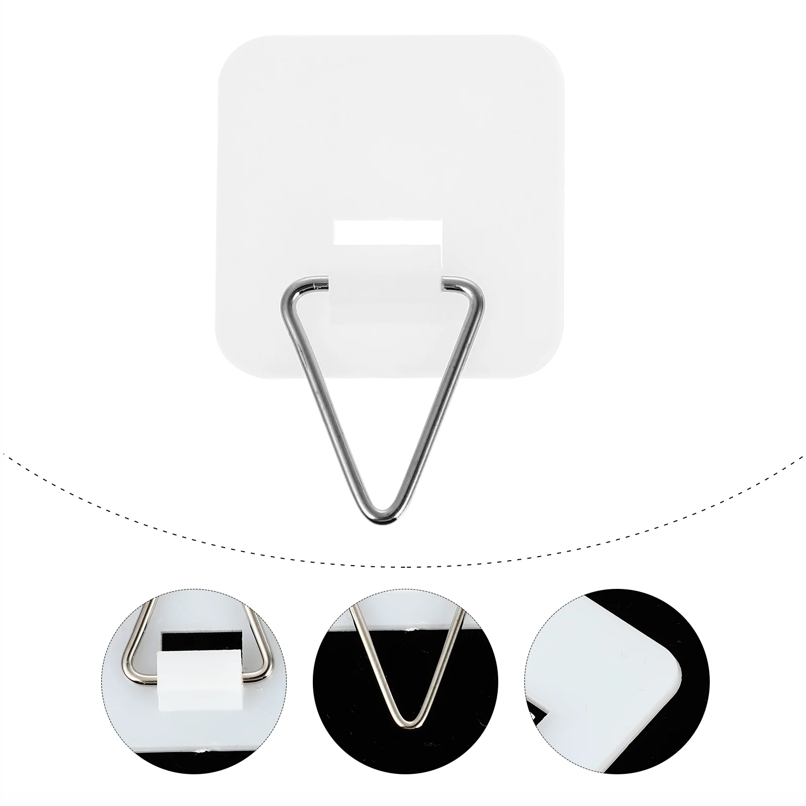 

50 Pcs Hook up Plate Hanger Vertical Holders Rack Dish Hanging Plastic Wall Fixing for