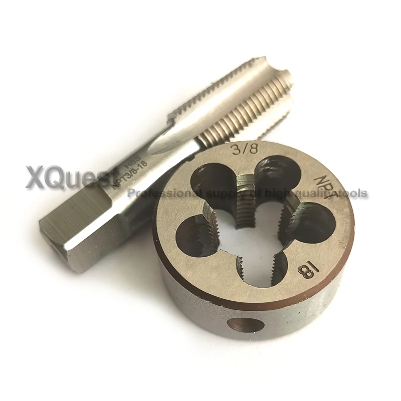 

NPT1/8 NPT1/4 NPT3/8 NPT1/2 Набор матриц с резьбой и наборы американских конических трубных винтовых метчиков и штампов 1/8-27 1/4-18 3/8-18 1/2-14