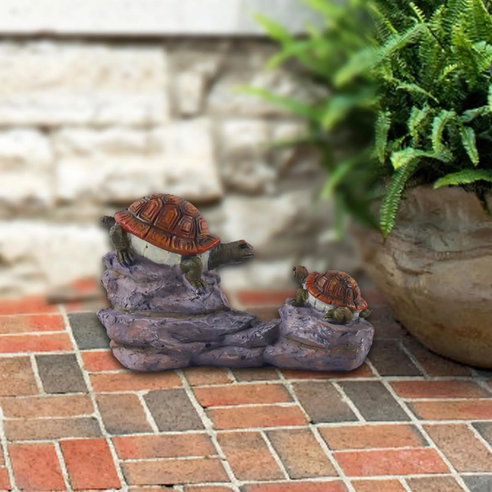 Turtle Garden Statue Decorative Figurine Yard Ornament Flower Pot Decor for Lawn Backyard Landscape Outside Housewarming Gift