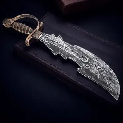 

Pirate Sword Adult Size Fake Plastic for Cosplay Costume Party Favors Halloween Decor Stage Prop Safe Knife Accessory
