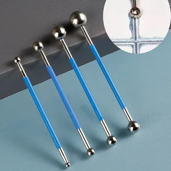 Edelstahl Polymer Clay Werkzeuge DIY Fliesen Mörtel Boden Druck Naht Stick Textur Roller Füllung Drücken Nähen Werkzeug