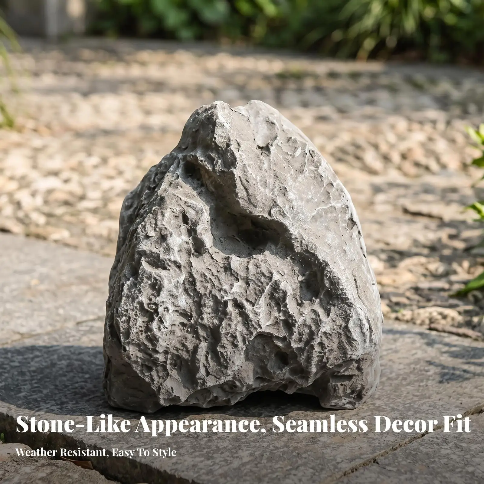Durable Fiberglass Artificial Rock Simulation Landscape Stone for Outdoor Garden Arrangement Styling Prop