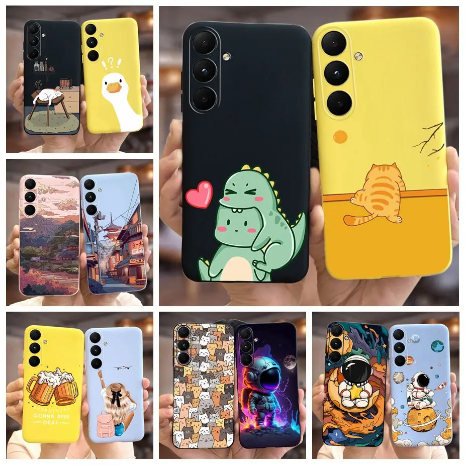 For Samsung Galaxy A05s Case SM-A057F Cute Dinosaur Cartoon Painted Cover Soft Silicone Phone Case For Samsung A05s A 05 s Shell