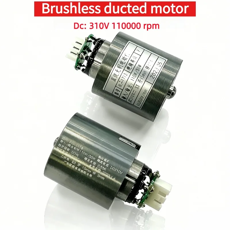 

High Speed Micro Brushless Ducted Fan - 110000RPM 310V DC Motor with Aluminum Impeller for Hair Dryer