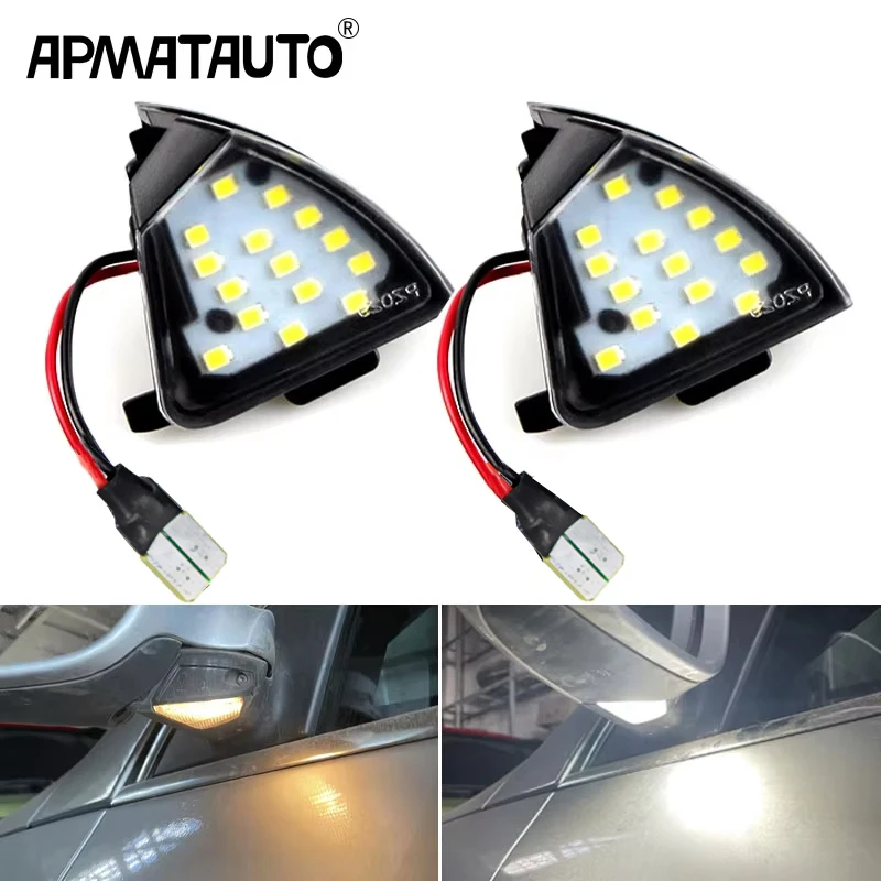 2pcs Error Free LED Under Mirror Light Puddle Lamp for VW Golf 5 MK5 Variant R32 GTI MK5 EOS Sharan 03-10 OEM#3C0945291