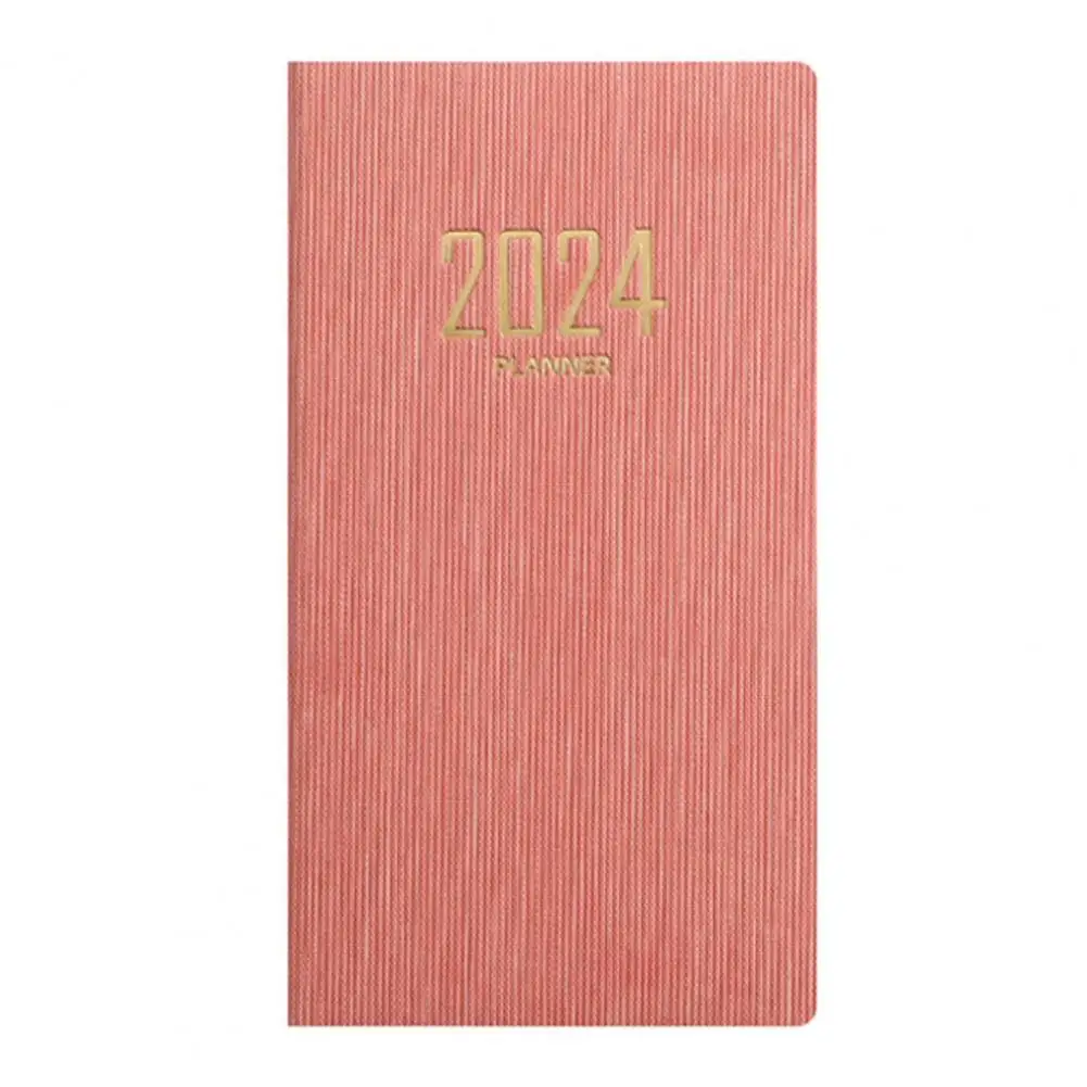 Caderno de Papel Grosso com Capa de Couro Falso, A6 Planner, Escrita Suave, Agenda Notebook para Casa, Escritório, Escola, 2024