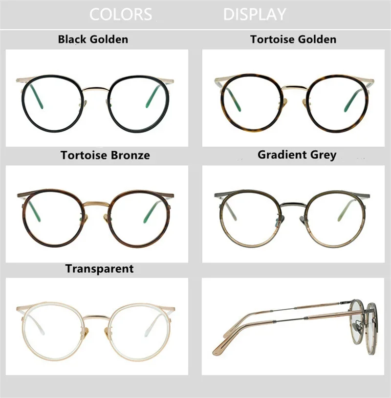 Monturas de Gafas redondas Retro hechas a mano, Gafas de miopía ultraligeras de titanio japonés para mujer, Gafas graduadas