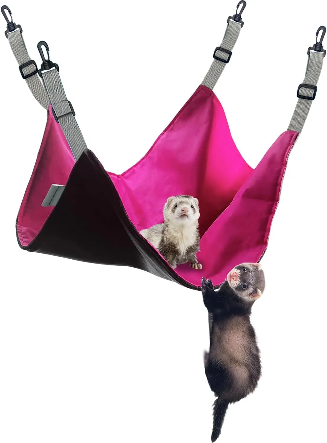 

Ferret Hammo For Cage, Small Animal Guinea Pig Hanging Hammocks Bed Pet Cage Hammo With Plastic Swivel Clips For Ferrets, Rats,