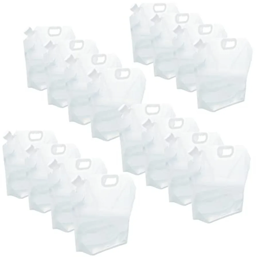 

Набор из 16 складных контейнеров для воды по 2,6 галлона/10 л каждый - Мешки для хранения воды без BPA - Герметичные и многоразовые для кемпинга