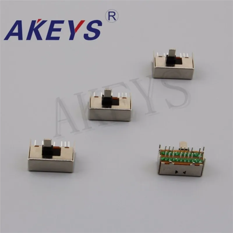 10PCS SK-42H01 4P2T-G10 Four pole double throw handle heights 4.0mm slide switch side insert 16 pin with 4 fixed pin