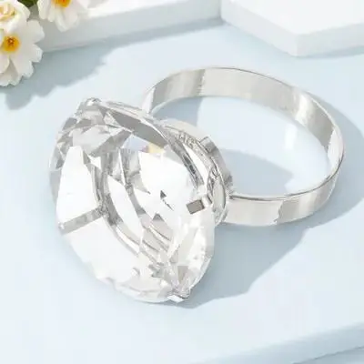 

Big Sparkling Glass Prop Engagement Party Decoration Simulated Luxury Fake Ornament Desktop Wedding Supplies Anniversary Event