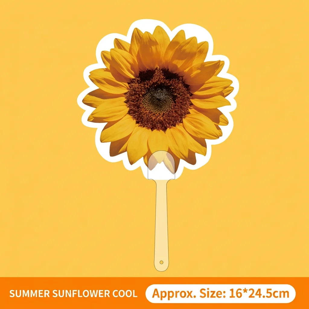 Double Sided Printed Fan Modern Irregular Shaped Handheld Fan Portable Cooling Fan Portable For Outdoor Travel Graduation Gift - Detail 1