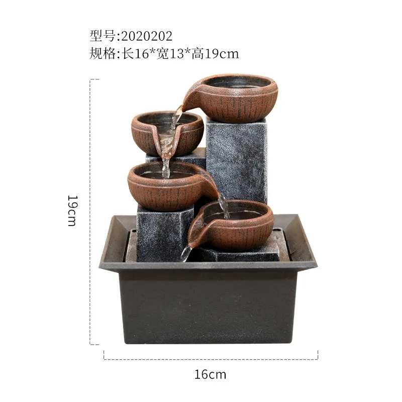 

Small flowing water fountain living room desktop circulating water decoration office making money feng shui ball