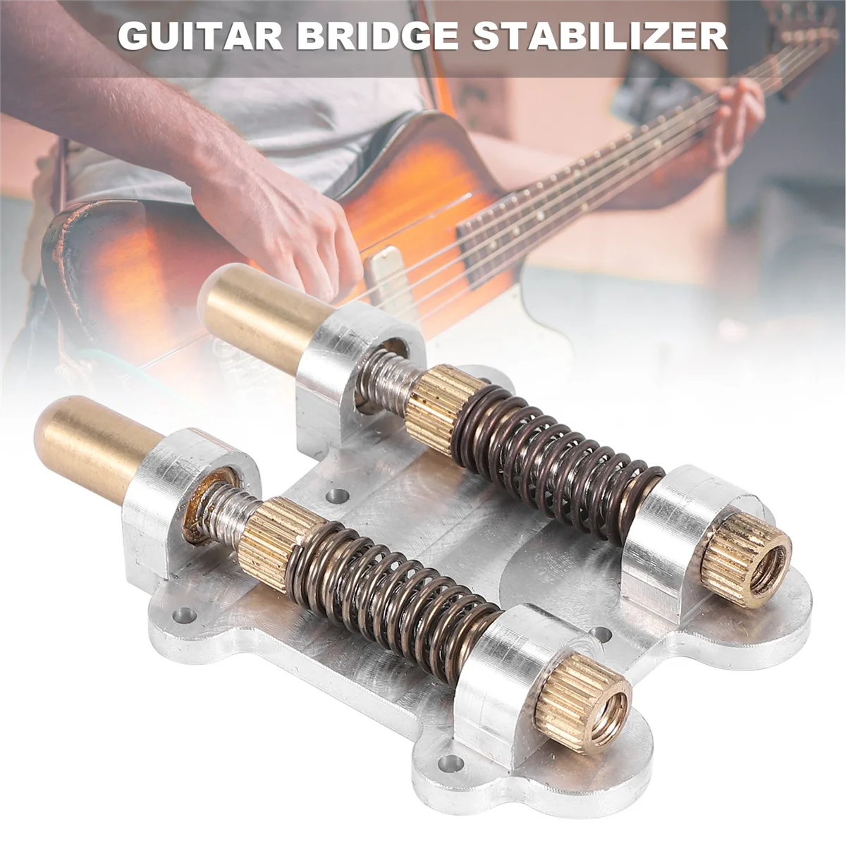 กีตาร์ทองเหลือง Double Tremolo Bridge Stabilizer Stopper Stabilizing อุปกรณ์ Arming Adjuster Tremsetter ESP สไตล์