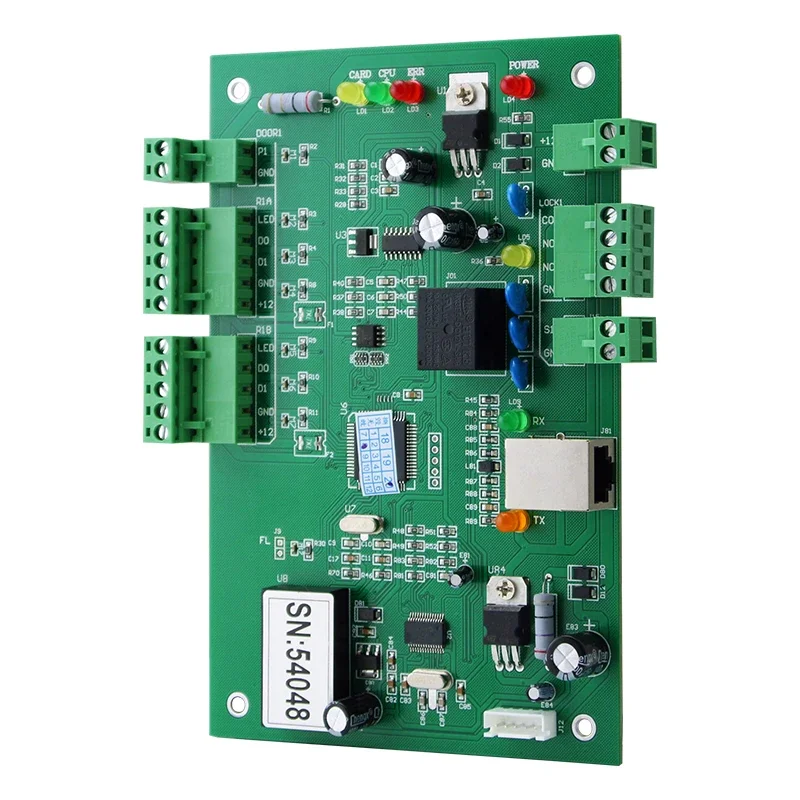TCP/IP network multi-door access control system wiegand26 parking lot 1 2 4 door security control board with software protocol