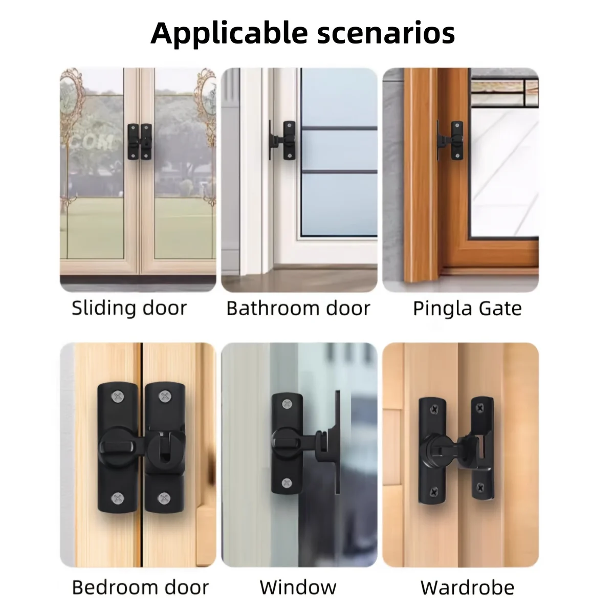 90 درجة نافذة أدراج أقفال خزانة الفولاذ المقاوم للصدأ هوك مزلاج باب الحظيرة مزلاج الترباس السنانير انزلاق بوابة أبازيم الأجهزة #5