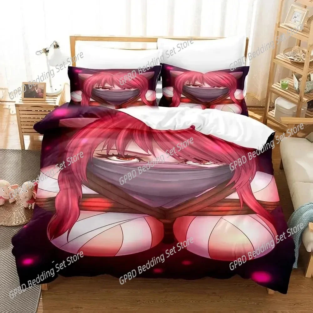 

Anime Elfen Lied Bedding Set Duvet Cover Bed Set Quilt Cover Pillowcase Comforter king Queen Size Boys Adult Bedding Set
