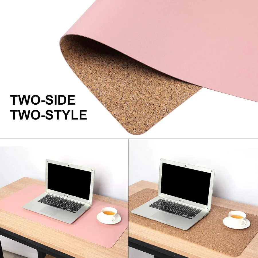 الفلين والجلد وسادة مكتب تورال مكتب عمل حصيرة على الوجهين استخدام حواف مخيطة مقاوم للماء كبيرة تمديد ماوس الوسادة مكتب الملحقات #3