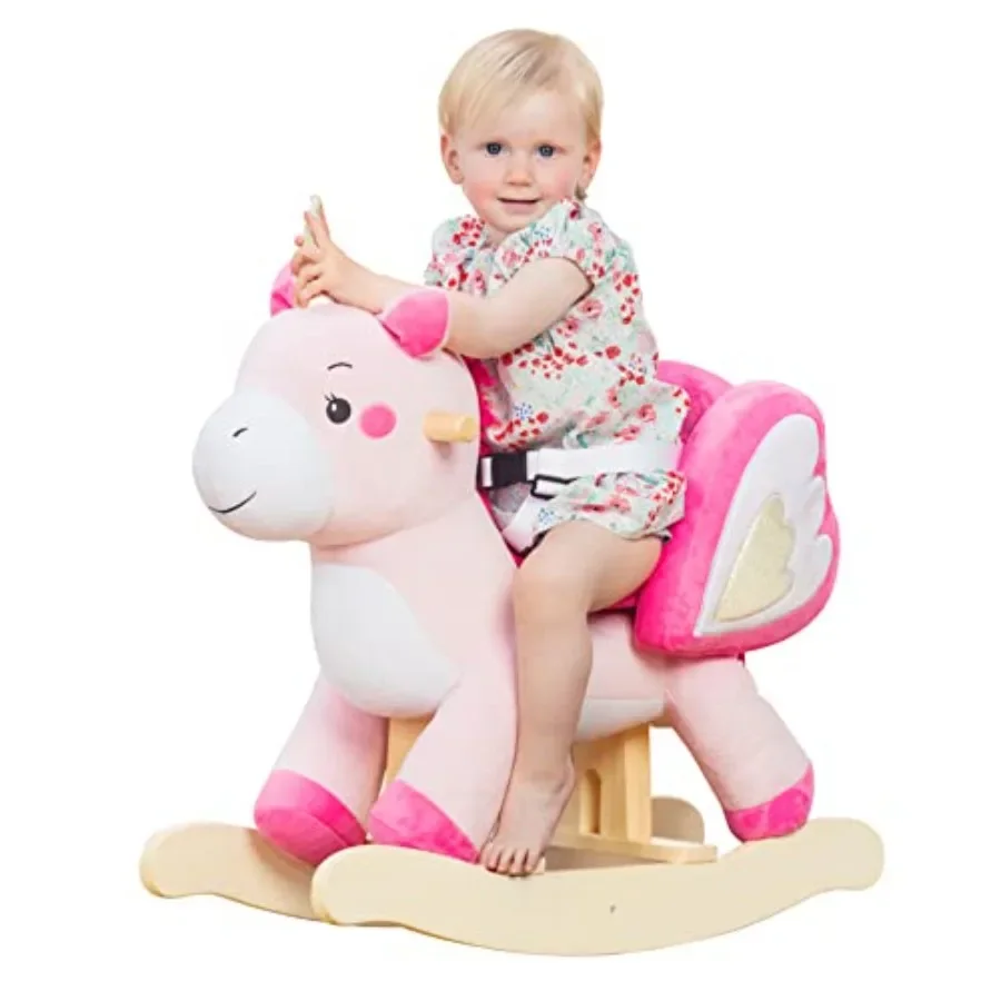 

Baby Rocking Horse, Ride Unicorn, Kid Ride On Toy for 6 Month-3 Year Old, Infant (Boy Girl) Plush Animal Rocker, Toddler/Child S
