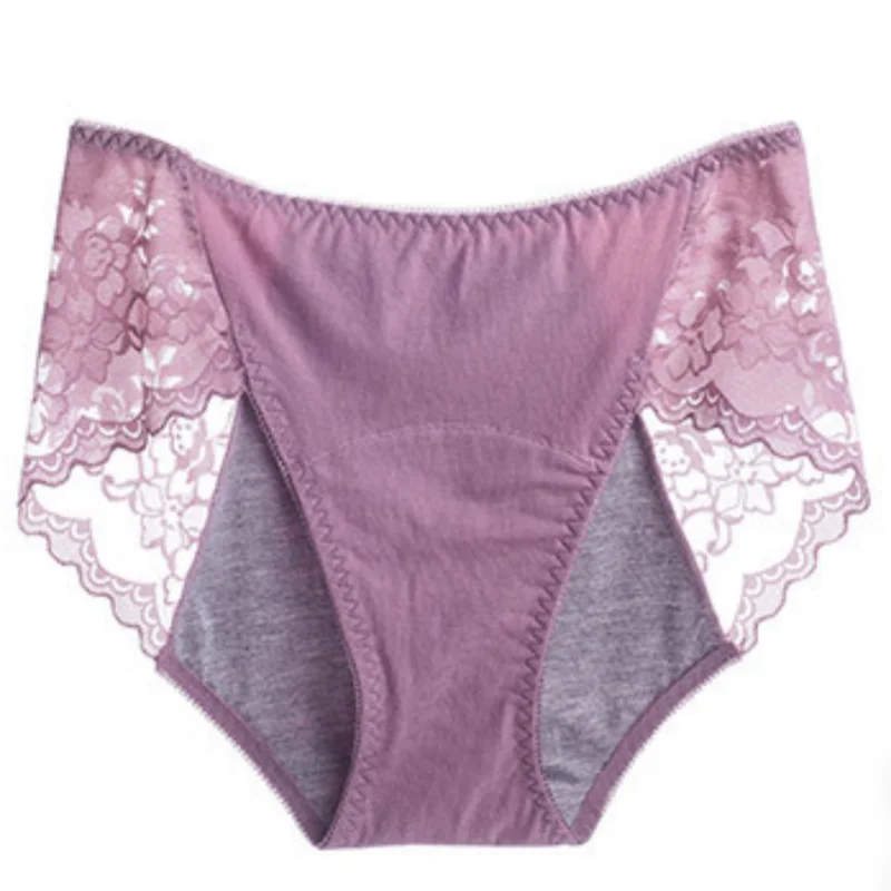 1PCS Cotton Leak Proof Menstrual Panties Women Physiological Period Lace Underwear Breathable Elasticity Sexy Breifs