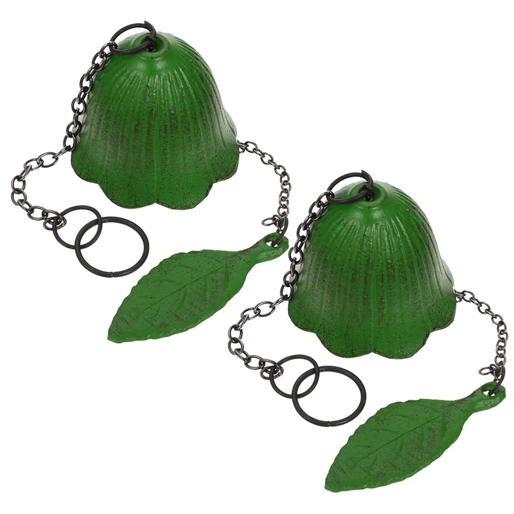 2 قطعة نمط معبد جرس معلق حديقة معدنية زخرفة لمهرجان الديكور Craft بها بنفسك الحرفية قلادة جرس صغير سحر الزخرفية #3