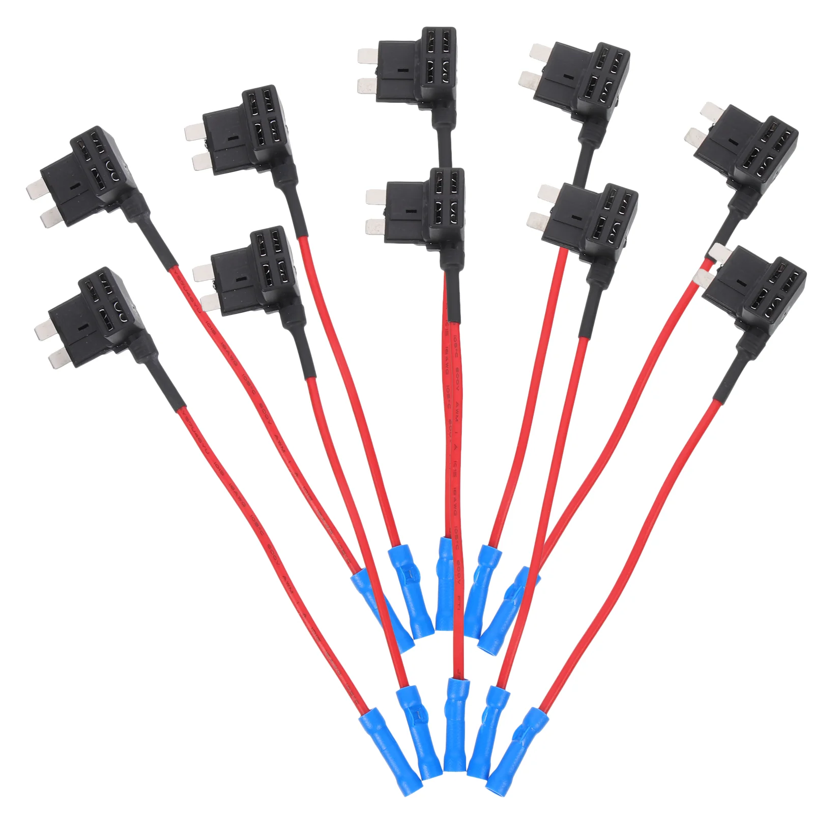 10 Pcs Standard Fuse Holder Kit Electric Take-off Point Line Inline Blade Suite Hard Wire for Dash Cam Car