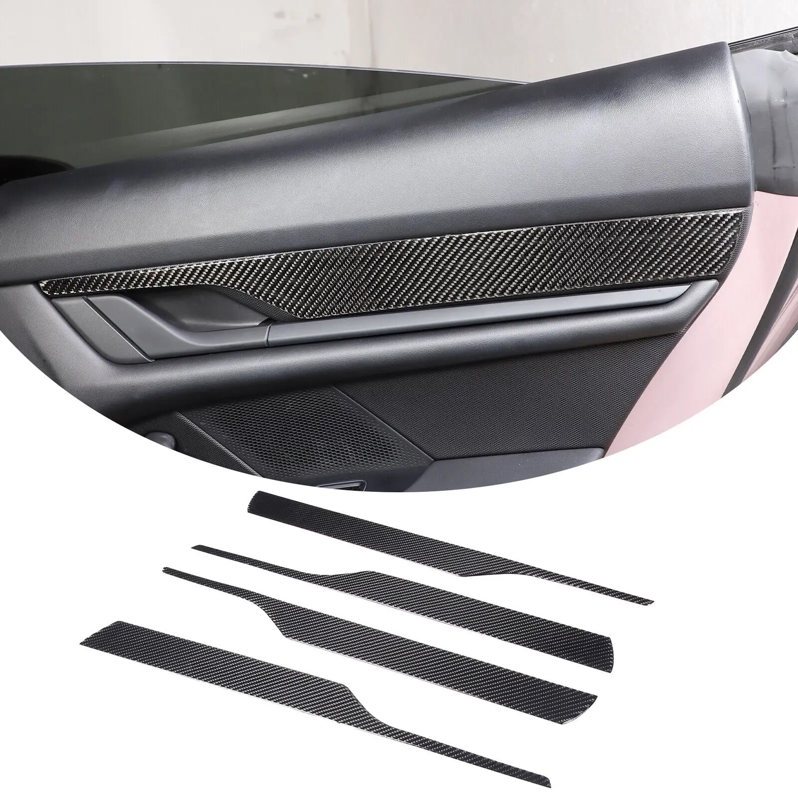 

Soft Real Carbon Fiber Inner door panel decoration For Porsche Taycan 2019-2022