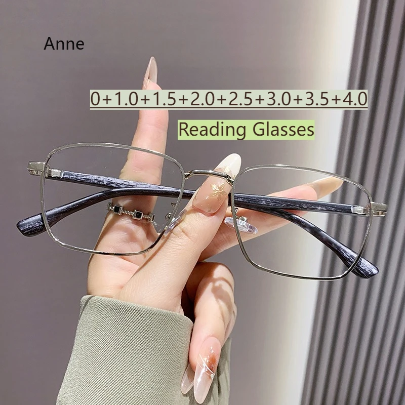 

Fashion Vintage Wood Grain HD Reading Glasses Retro Blue Light Blocking Eyewear for Men Women (+1.0 to +4.0) gafas óculos