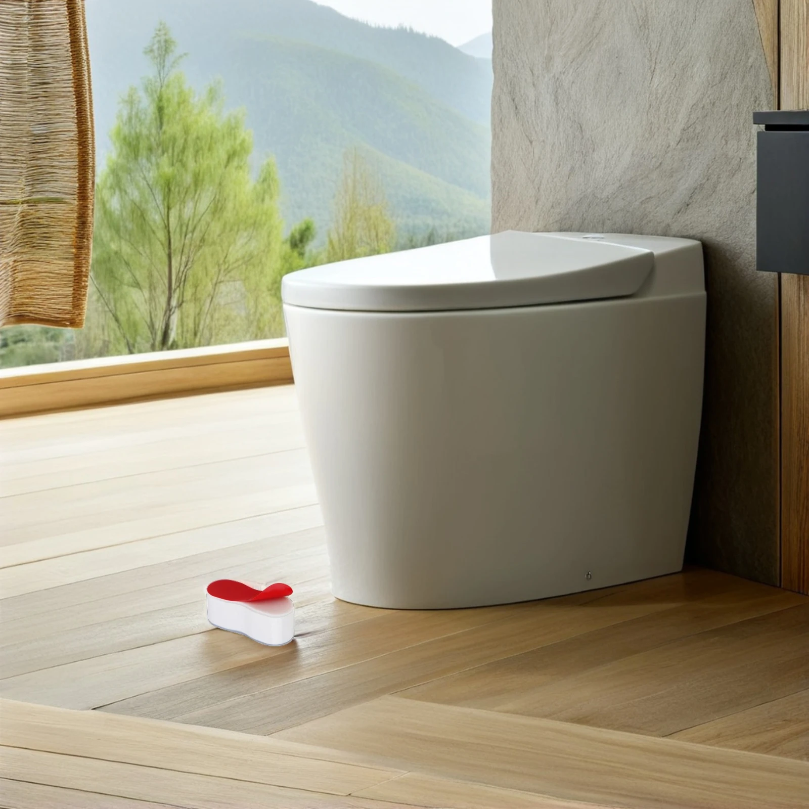 

4pcs Toilet Seat Gaskets Grey Self-Adhesive Pads Antislip Cushioning Mat Durable Toilet Bumper Household Bathroom Fixture