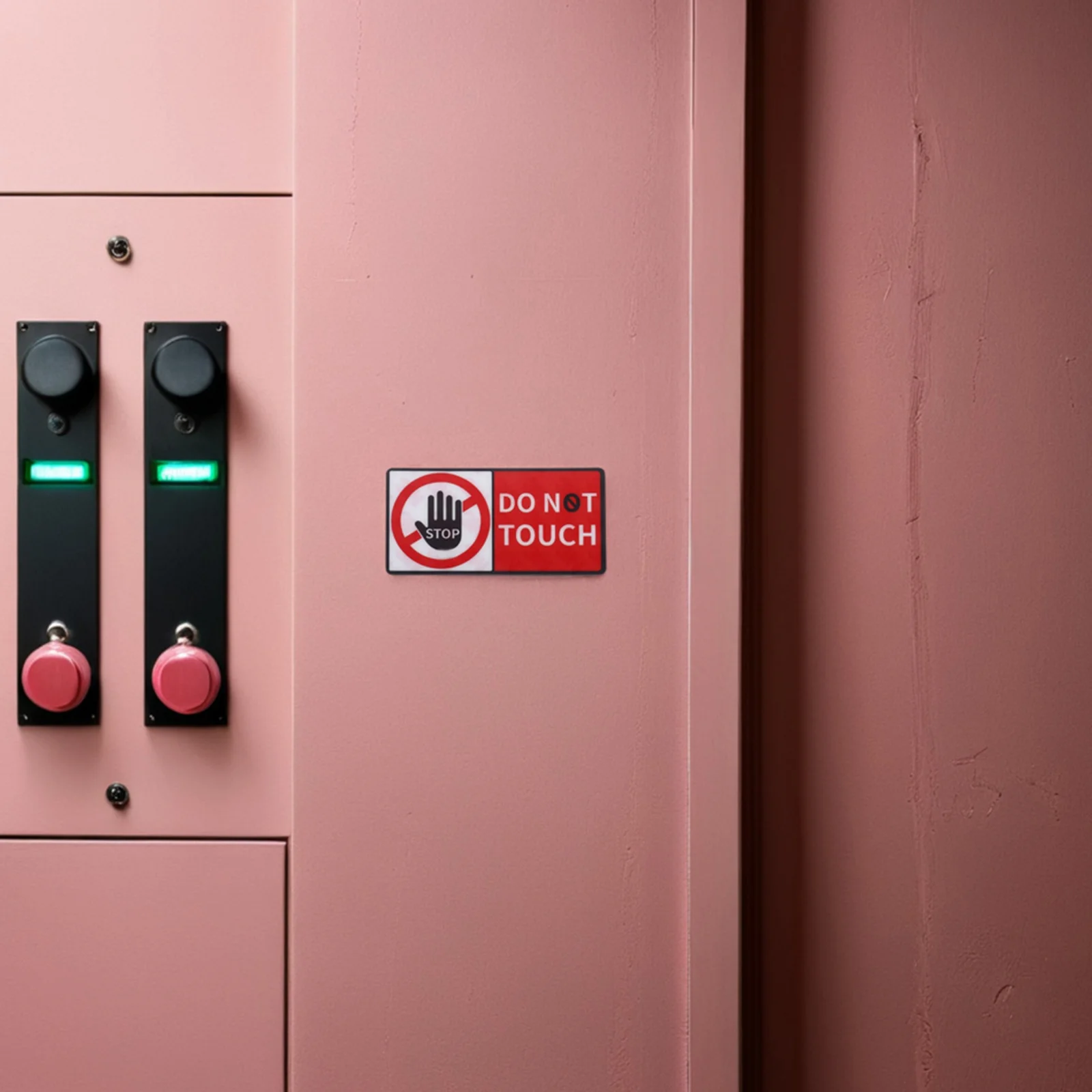 

12Pcs Do Not Touch Warning Stickers Self Adhesive Safety Caution Label Decals Bright Waterproof Peel and Stick Vinyl for Factory