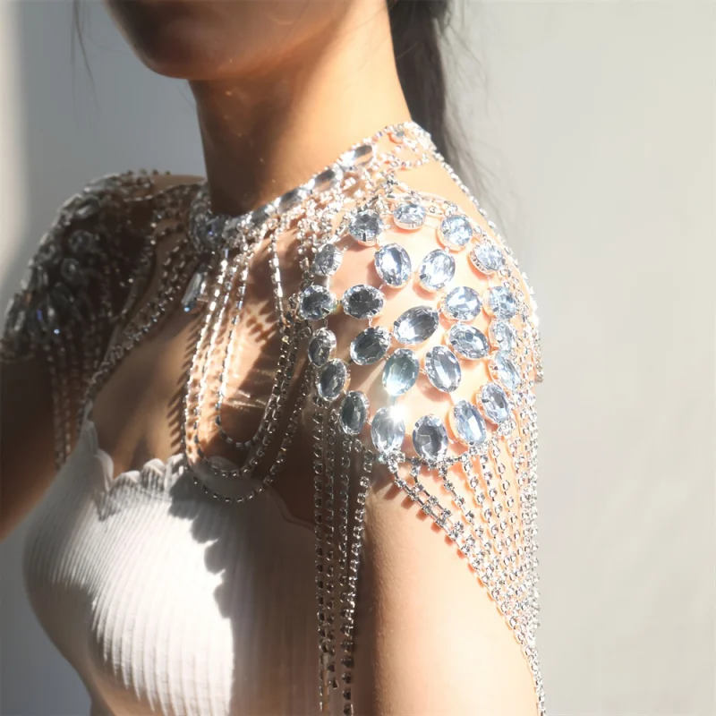 

Woman Body Chain Sexy luxury Wedding Shoulder Chain Shawl Chain Tassel Bra Chain Bikini Body Ornaments