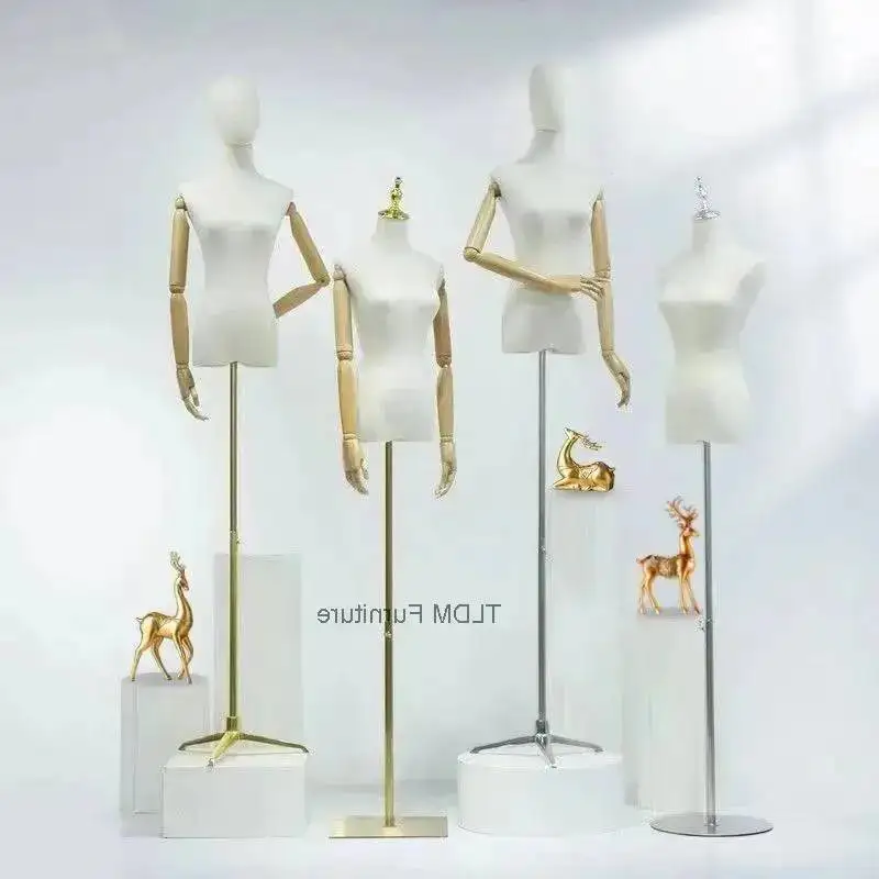 

Sewing Stand Clothing Store Supplies Human Mannequin DIY Clothing Garment Display Women's Half-body Figure Dummy Wholesale FYMQ