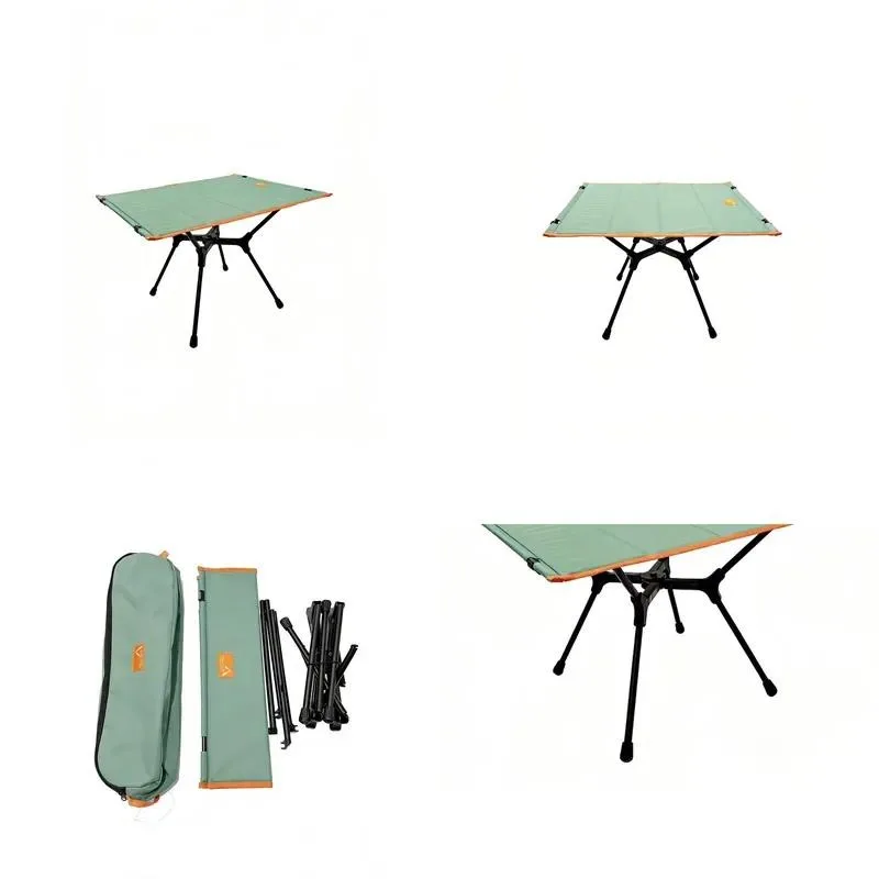 High Span Fabric Desktop Folding Table Space Saving Portable for Outdoor Use
