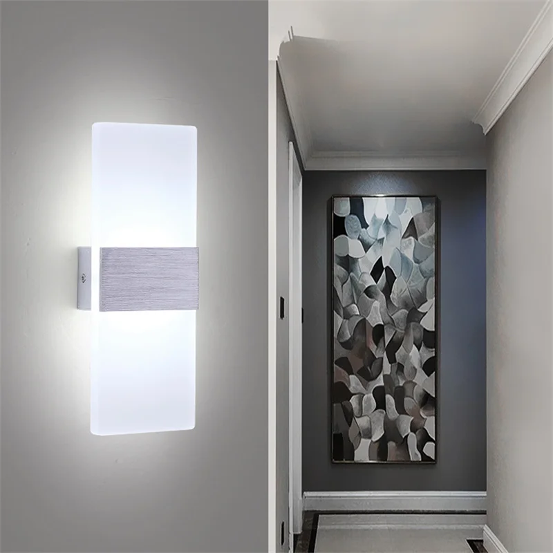 Modern LED Wall Lights Mini Acrylic Sconce Simple Bedroom Bedside Living Room Wall Lamp Staircase Hotel Decor Lighting Fixtures