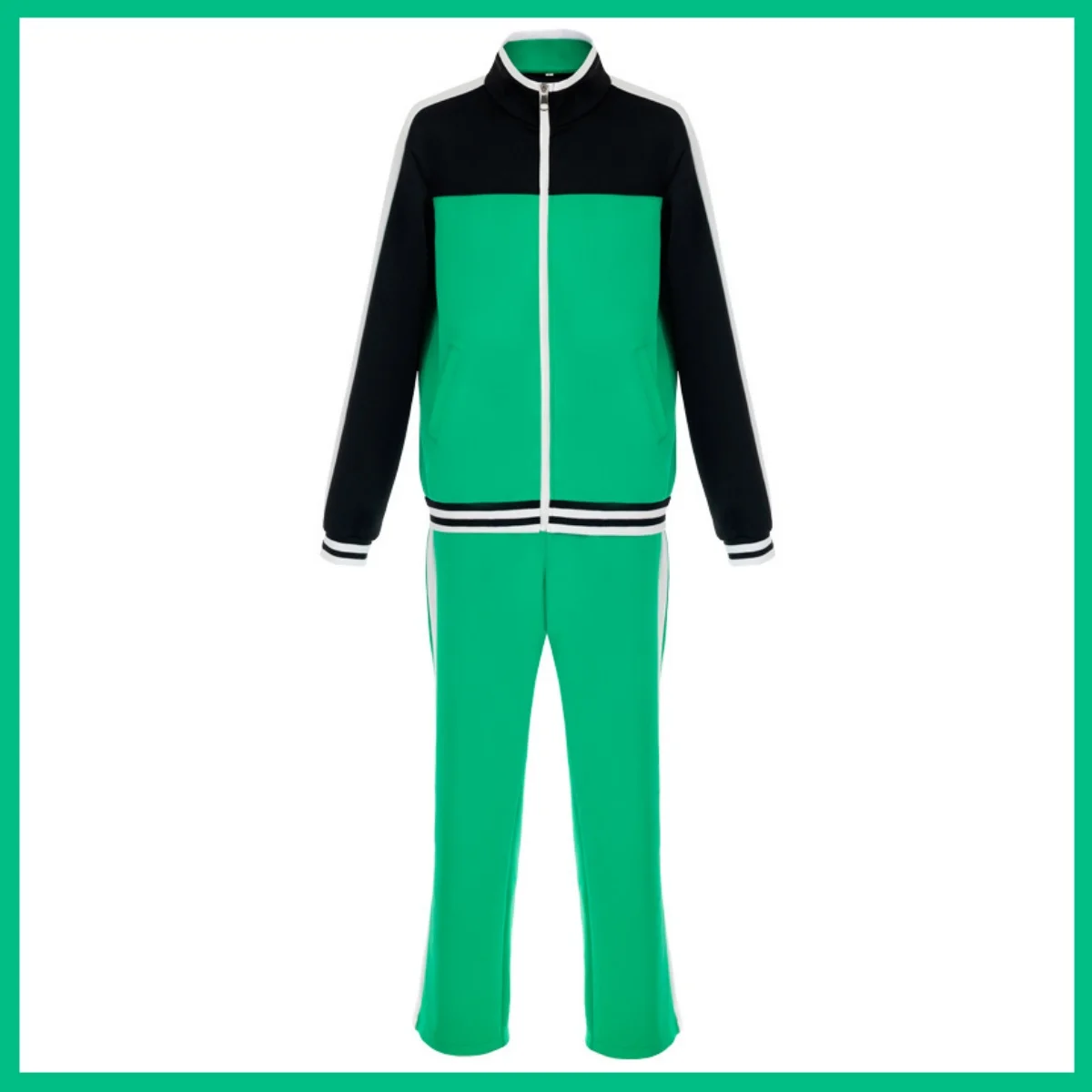 Satou Kazuma KonoSuba Cosplay Set - Green Tracksuit Hoodie Wig Halloween Costume for Men - view 6