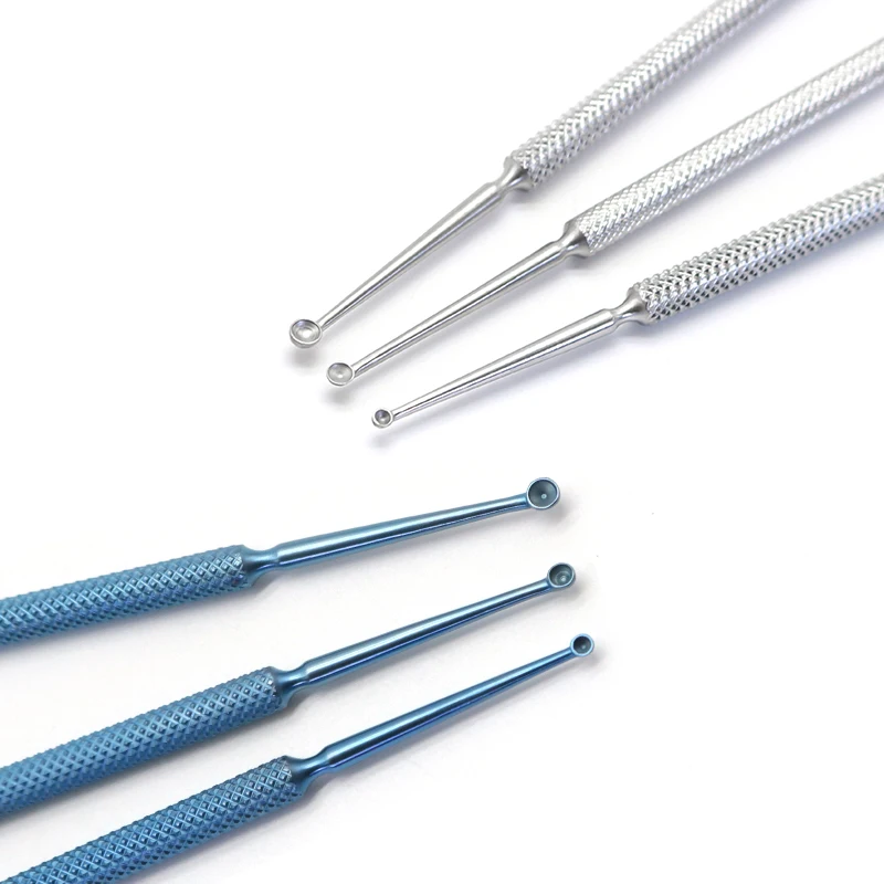 Rvs Oogheelkundige Tarsal Klier Cysts Titanium Chalazion Curette Double-ended Micro oogheelkundige Oog Instrument