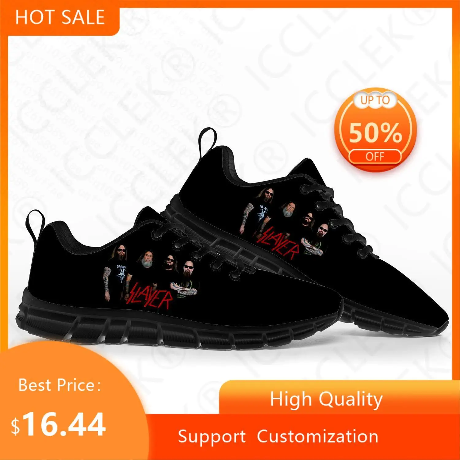 Slayer Heavy Metal Rock Band Sports Shoes Mens Womens Teenager Kids Children Sneakers Casual Custom High Quality Couple Shoes