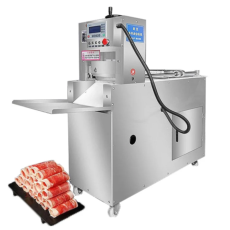 Automatic Frozen Meat Chicken Pork Beef Slice Making Machine/ Meat Strips Cutting Machine Frozen Meat Slicer