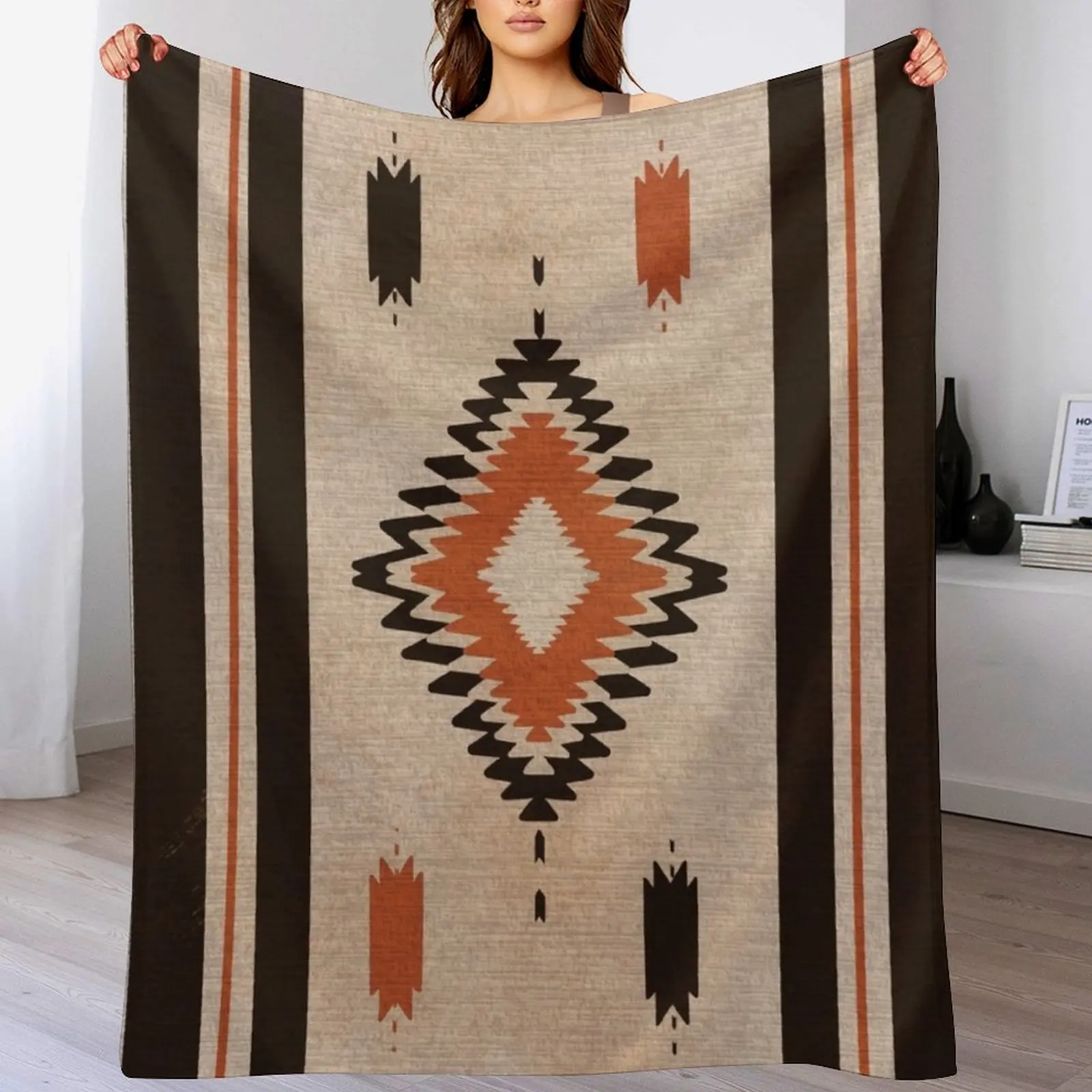 

Boho bohemian illustration art texture Throw Blanket warm for winter warm winter Blankets For Sofas Fashion Sofas Blankets