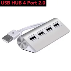 1 pçs de alta velocidade usb hub 4 portas usb 2.0 3.0 porto portátil otg alumínio cabo divisor usb para imac macbook ar portátil tablet
