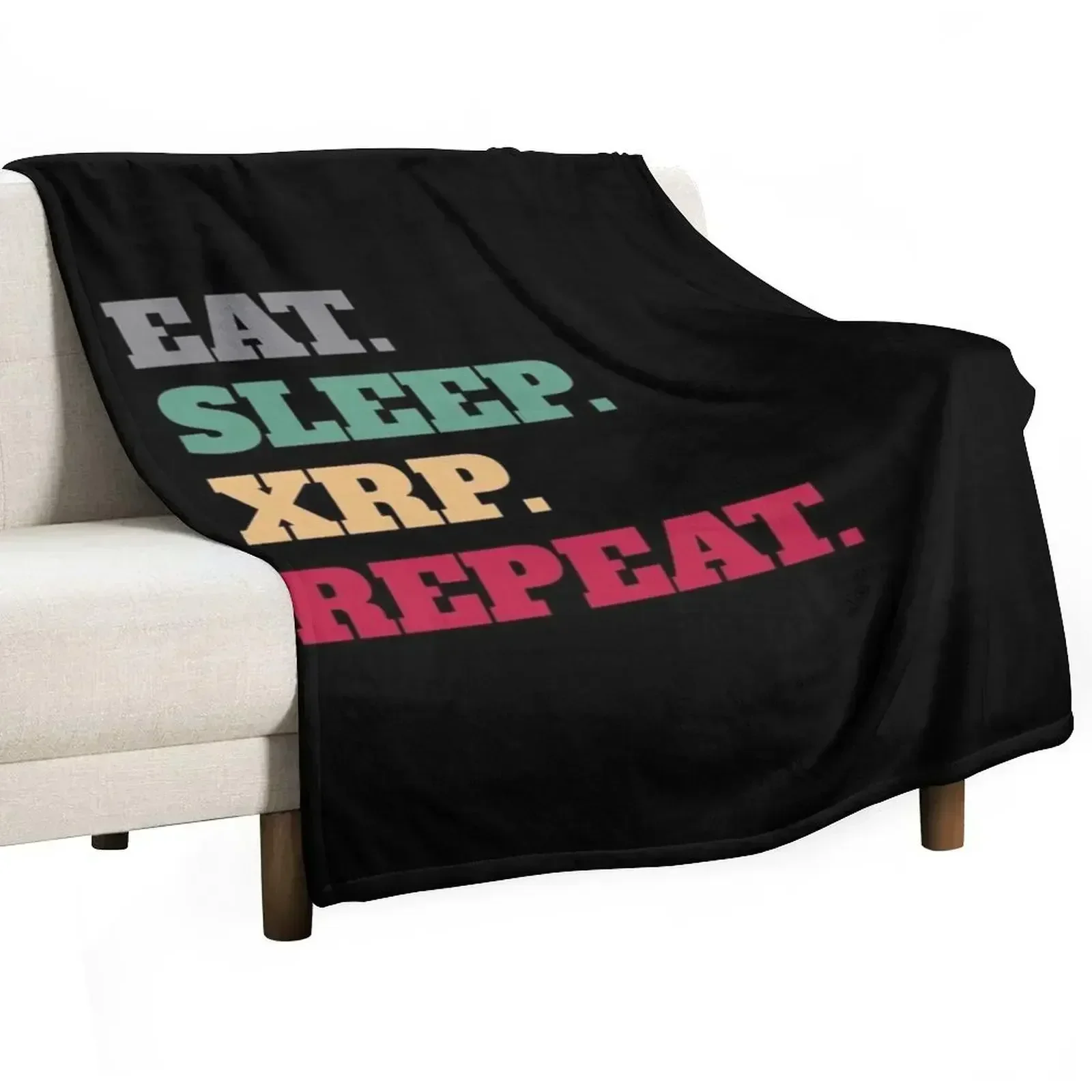 Cryptocurrency Currency XRP Ripple Throw Blanket Large Bed Fashionable Warm Flannel Fabric For Decorative Sofa Sofas Blankets