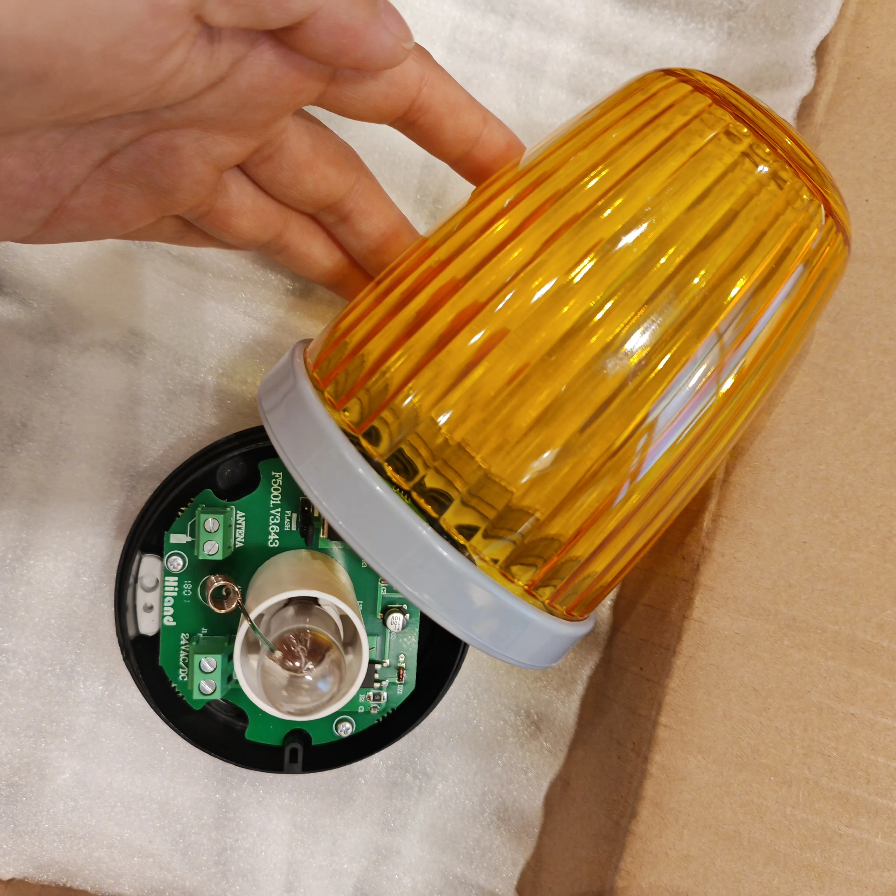Flash lamp Warning alarm with 15w bulb AC220V 110V DC24V wall alarm lamp for swing gate and sliding gate