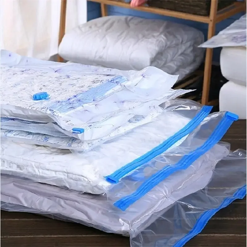 Vacuum Bag Storage Home Organizer Transparent Border Foldable Clothes Organizer Seal Compressed travel Saving Space Bags Package