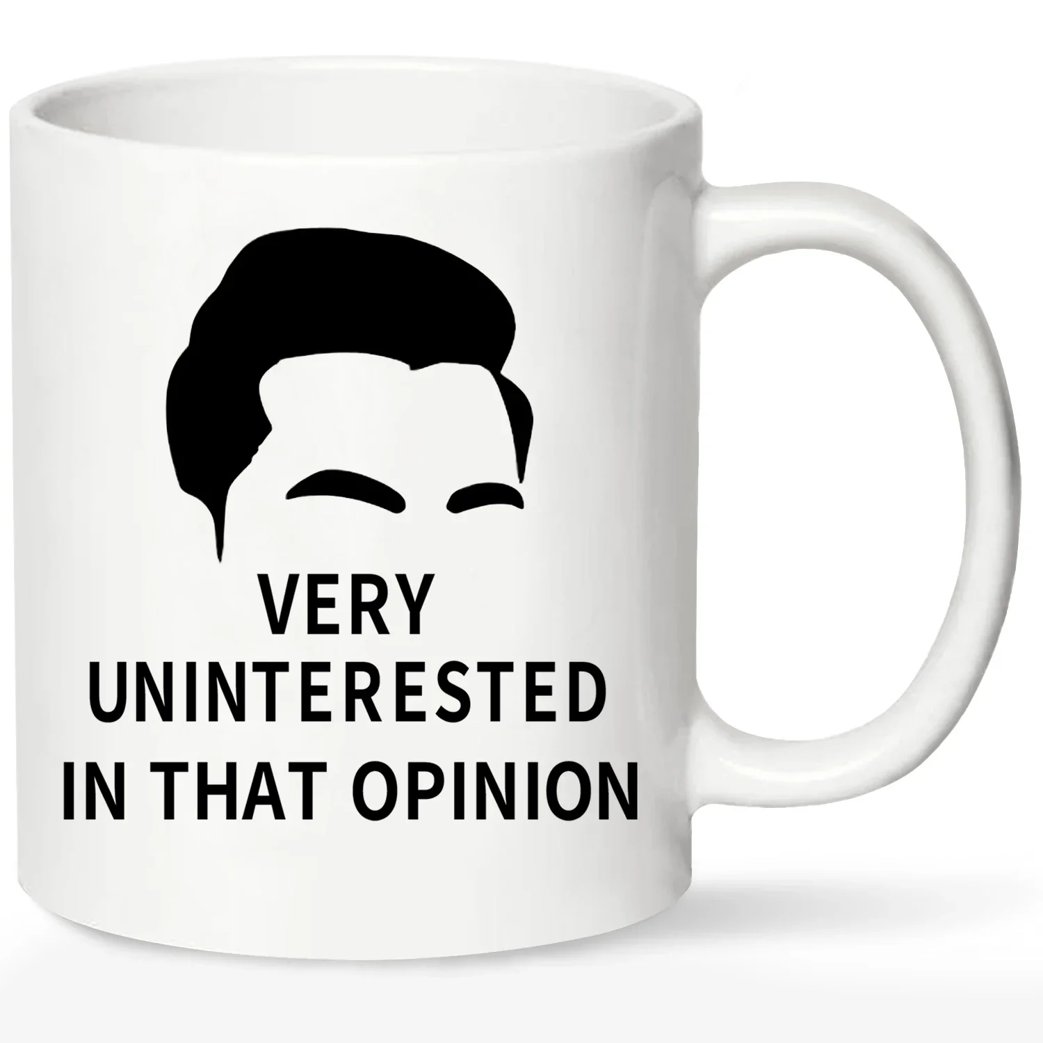 1pc,Ceramic Mugs Very Uninterested In That Opinion Ceramic Cups Quotes Mug, White Coffee Cup Gifts For Friends 320ML