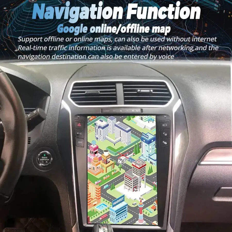 Android 13 CarPlay اللاسلكي لسيارة Ford Explorer 2011-2019 Headunit 12.1 بوصة تعمل باللمس تدعم نظام 4G الأصلي SYNC 2 /SYNC 3