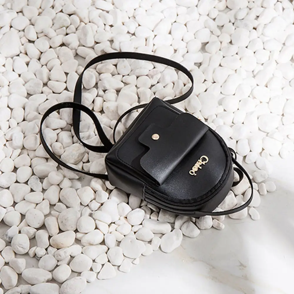 Fashion Small Simple Student Bookbags PU Leather Traveling Bags Mini Backpack