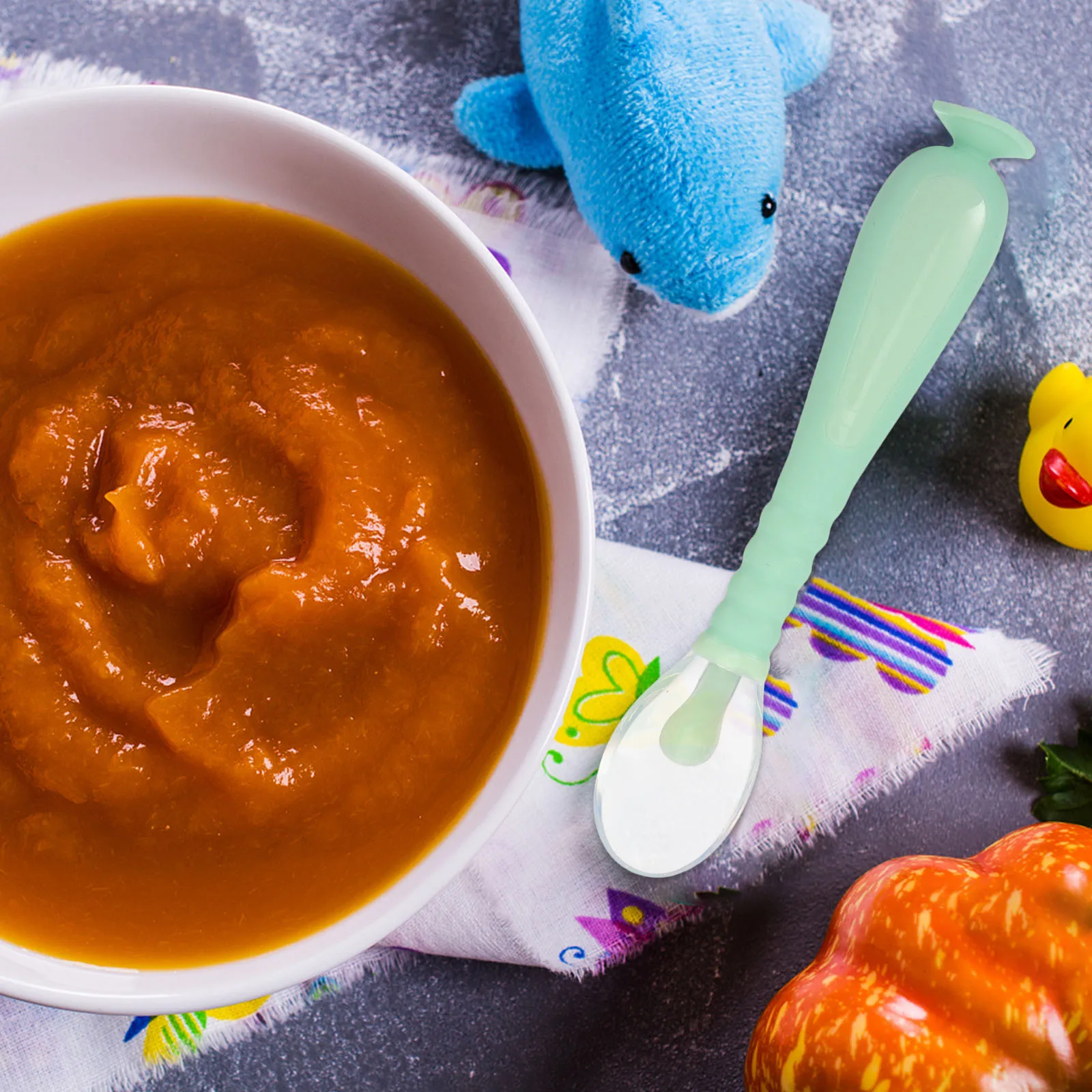 

3 шт. силиконовые ложки для кормления младенцев, с присоской, нескользящие, мягкие, для еды, рисовой каши, безопасная посуда