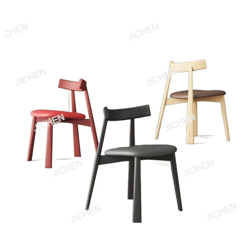 

Solid wood modern simple chair paddle back dining chair home black Nordic light luxury restaurant hotel bar for home