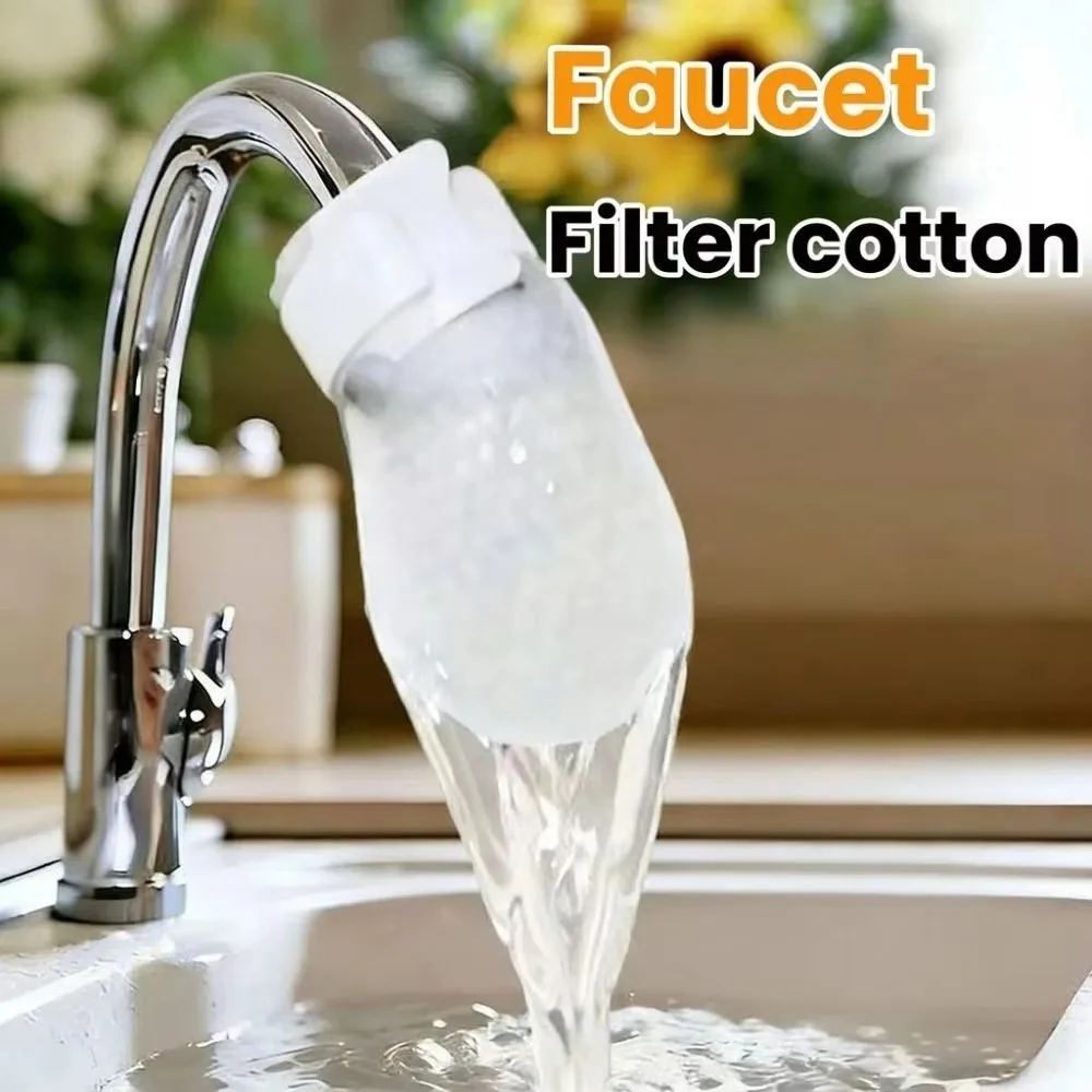 20/50Pcs Anti-splash Faucet Filter Cotton High-density Non-woven Disposable Universal Faucet Filter with T-strap