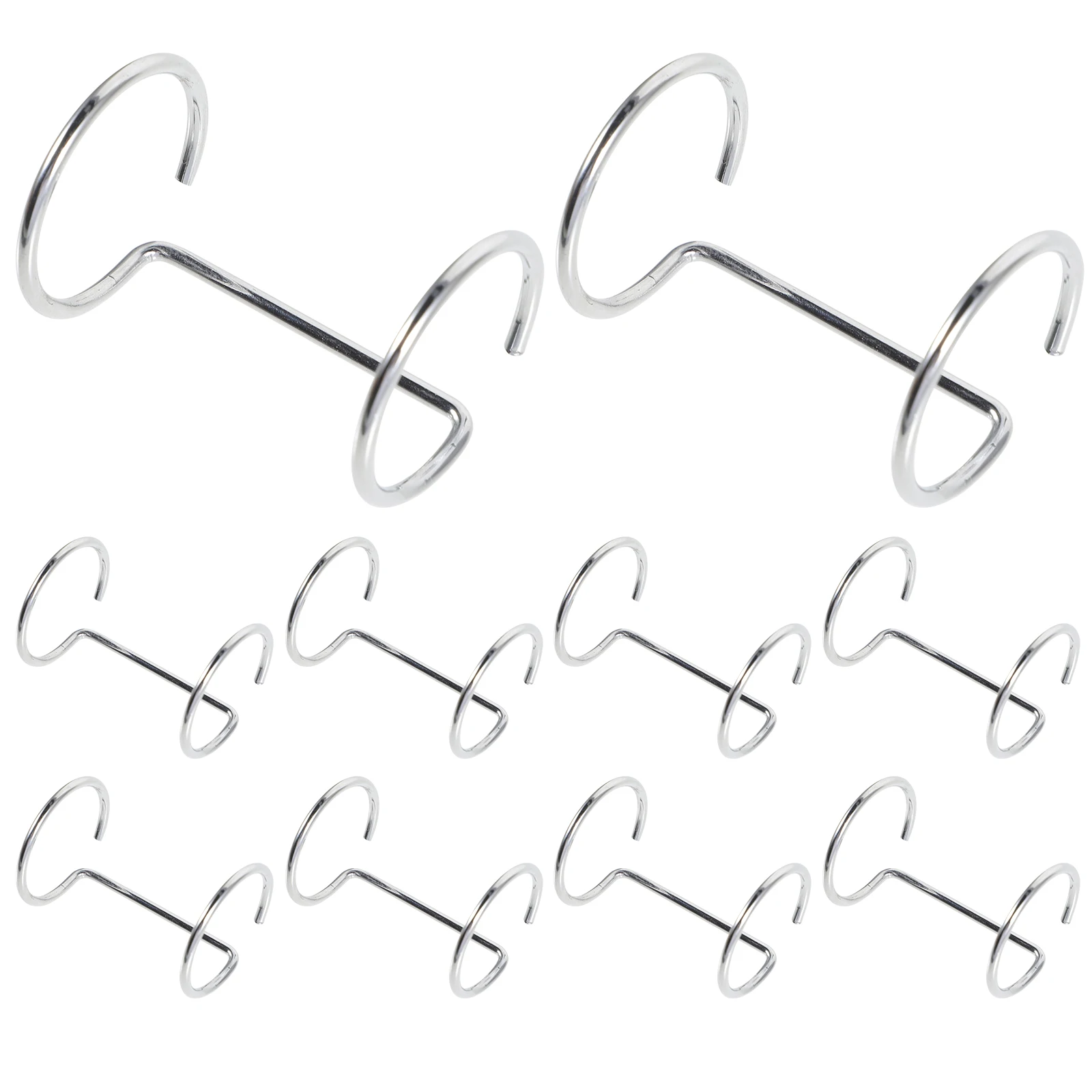 10개입 테이블탑 사인 바인더 클립 메탈 메뉴 스탠드 홀더 가격 표시용 테이블 카드 링 더블 페이퍼 바인더 경량 포스터